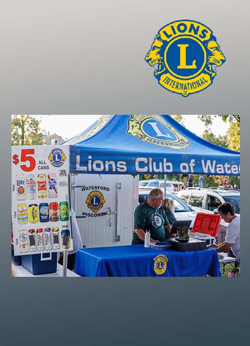 Waterford Lions Club brings the beer to the park.